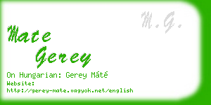mate gerey business card
